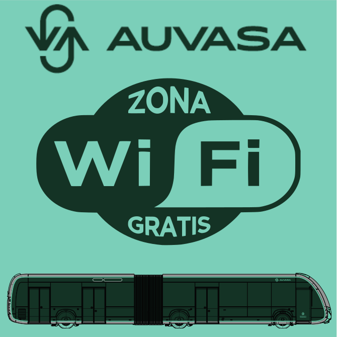 AUVASA incorpora desde el lunes WIFI gratuito en los autobuses urbanos eléctricos